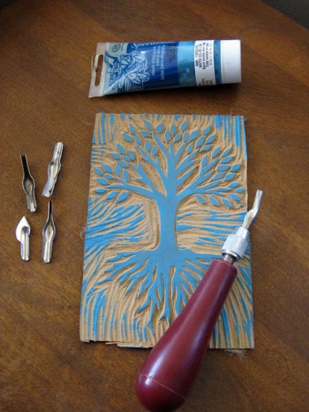 Image for event: Maker-in-Residence Linocut Stamp